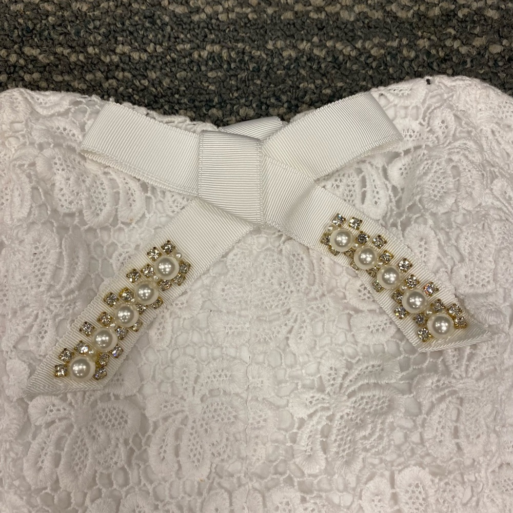 Lilly Pulitzer White Bumblebee Lace Larter Strapless Dress - Picture 4 of 12